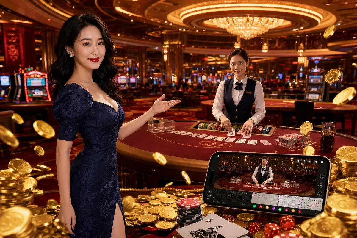 waze88 Casino suasana meja live casino malam
